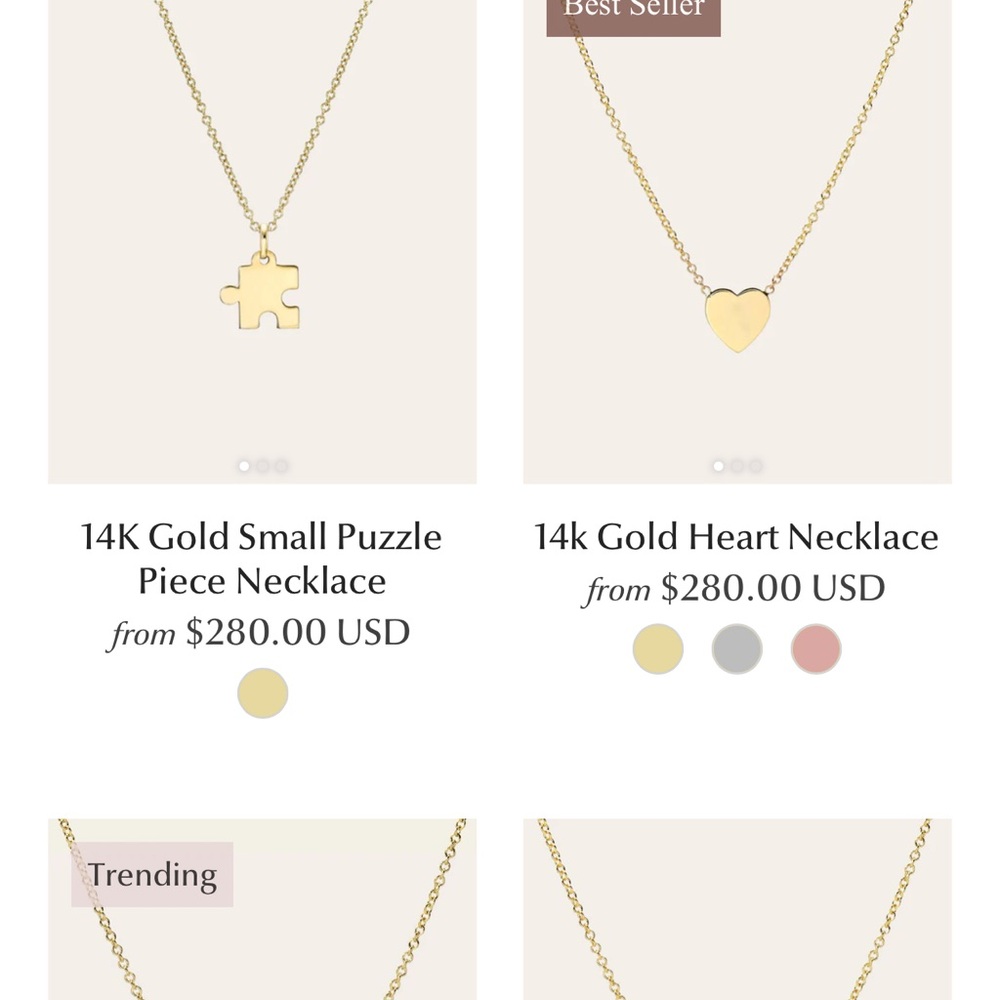 14k Gold Heart Necklace - Picture 6 of 12